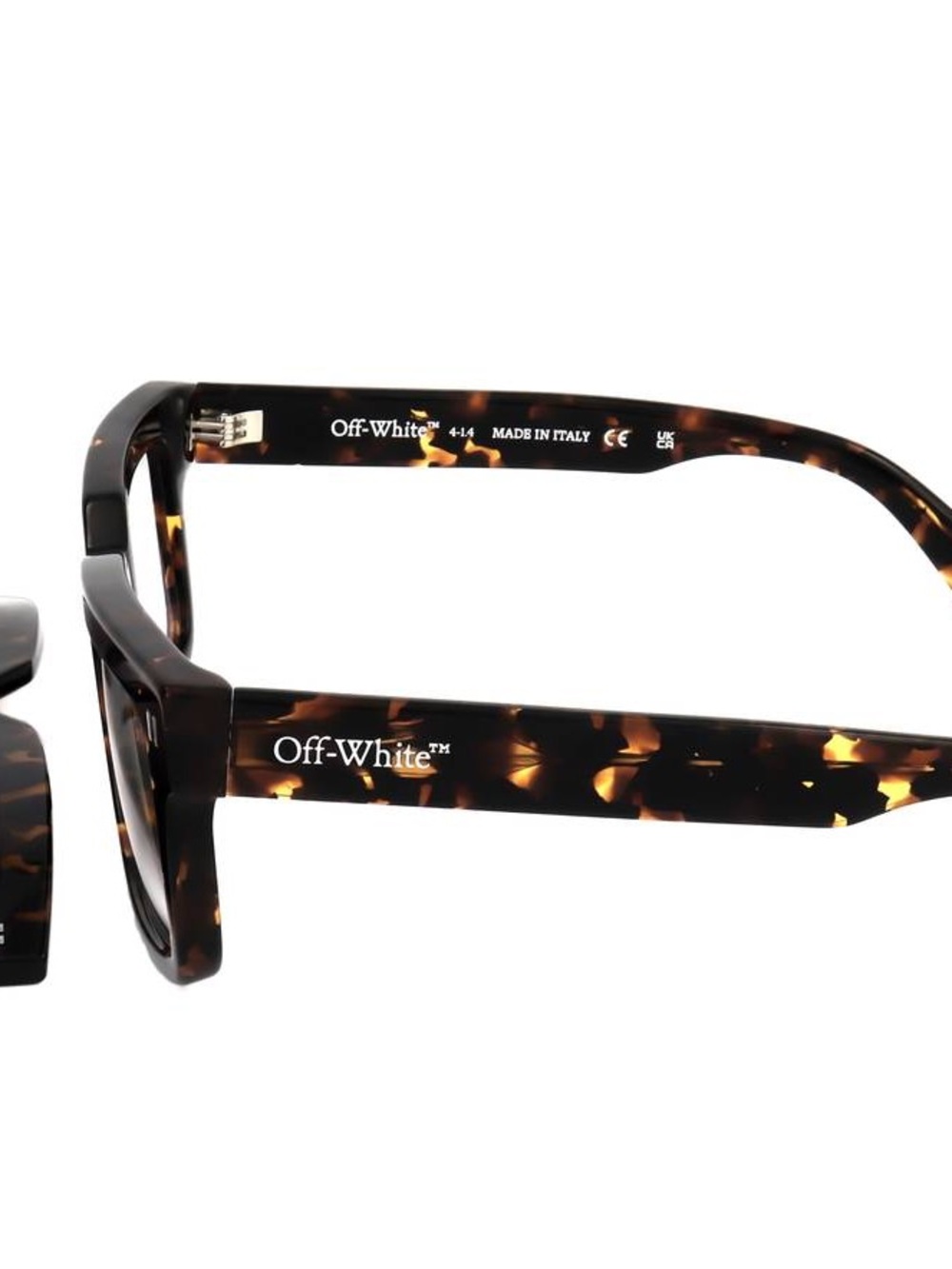 OFF-WHITE Clip On Eyeglasses Rectangular Sunglasses with grey lenses - Picture 5 of 5